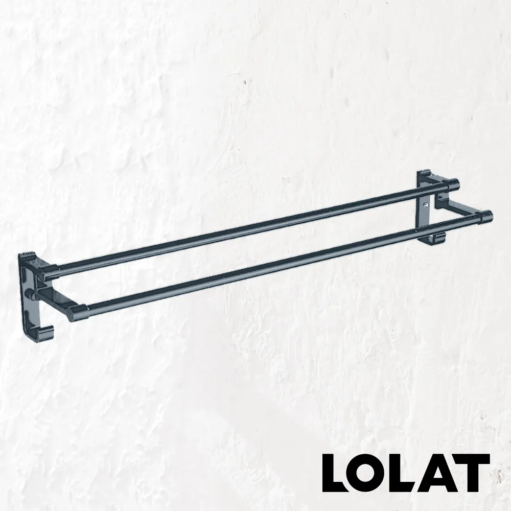 槍灰毛巾架化妝室免打孔置物架浴室毛巾桿雙桿太空鋁浴巾架無痕貼 歷史價格詳細信息