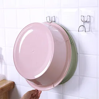 無痕臉盆掛勾【00294】 掛臉盆架 掛架 收納 浴室 壁掛 無痕 免釘 歷史價格詳細信息