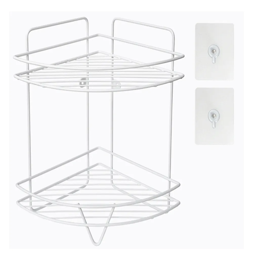 免鑽孔雙層面紙收納架-附掛勾和無痕貼(兩色可挑) 歷史價格詳細信息