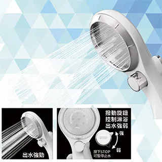 日式增壓3段調節開關節水蓮蓬頭(WTB-936)[大買家] 歷史價格詳細信息