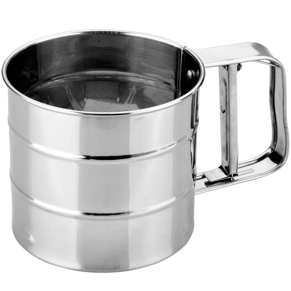 手壓式麵粉糖粉篩 半自動手持篩粉器 手動粉篩 過濾篩網(雙層款) 歷史價格詳細信息