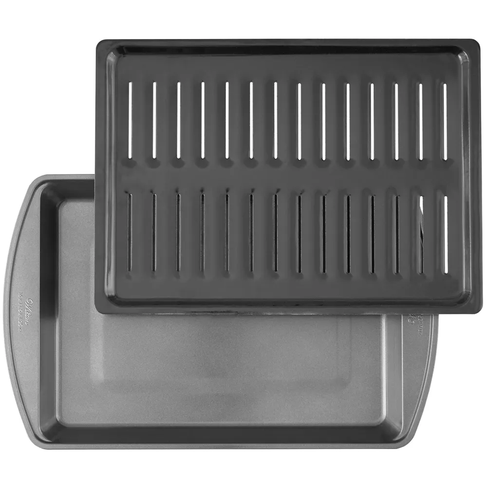Wilton 2in1不沾濾油烤盤(直條40.6cm) 歷史價格詳細信息