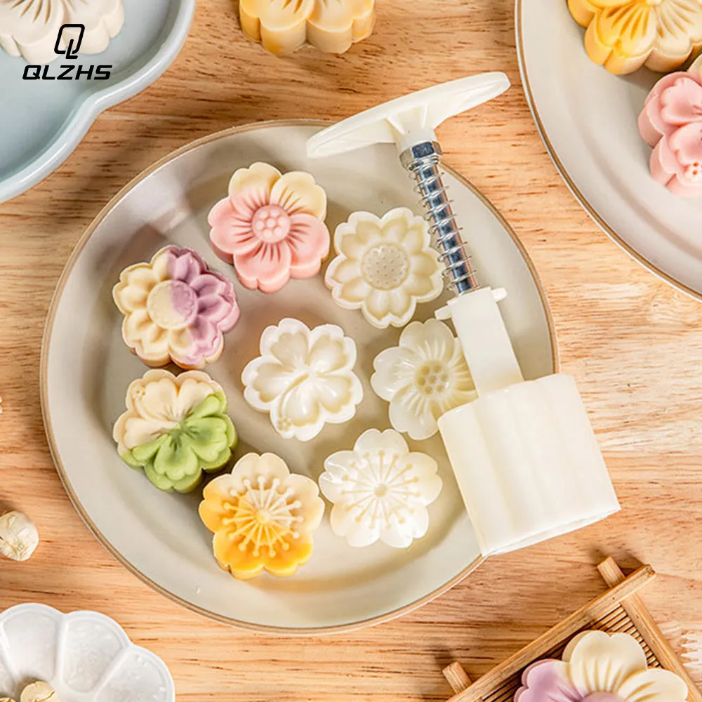 手壓式綠豆糕/糕點/月餅烘培模具(附6款造型花片) 歷史價格詳細信息