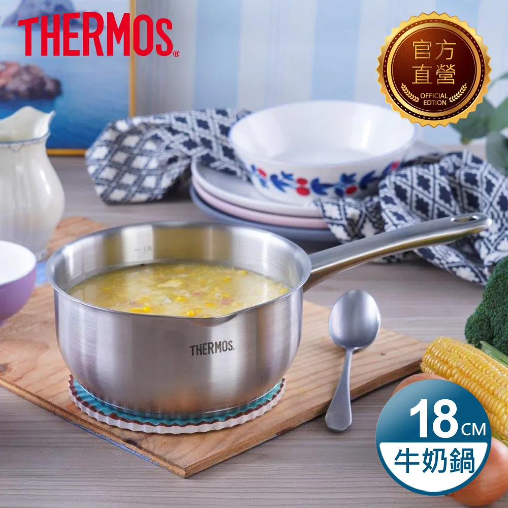 【THERMOS膳魔師】不鏽鋼直柄牛奶鍋18cm(MLK-S18) 歷史價格詳細信息