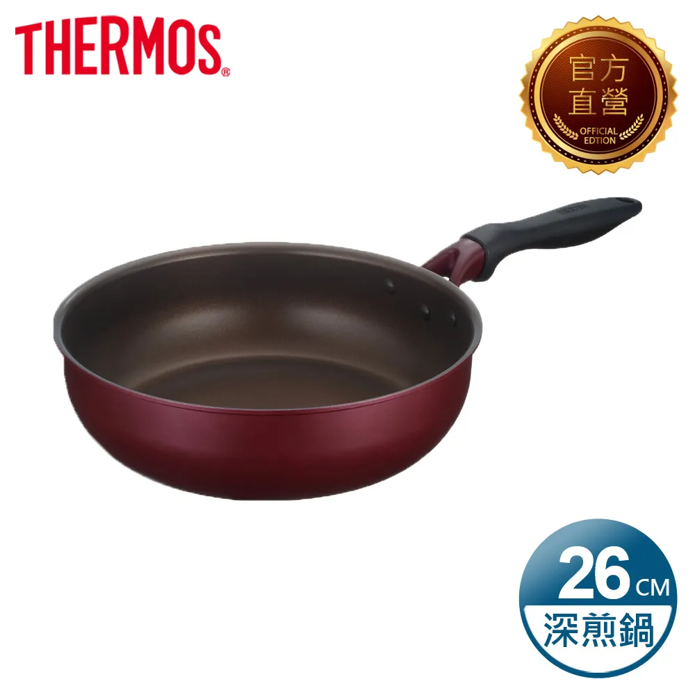 【THERMOS 膳魔師】厚鑄耐摩不沾鍋 單柄平底鍋28cm(KFF-028-R) 歷史價格詳細信息