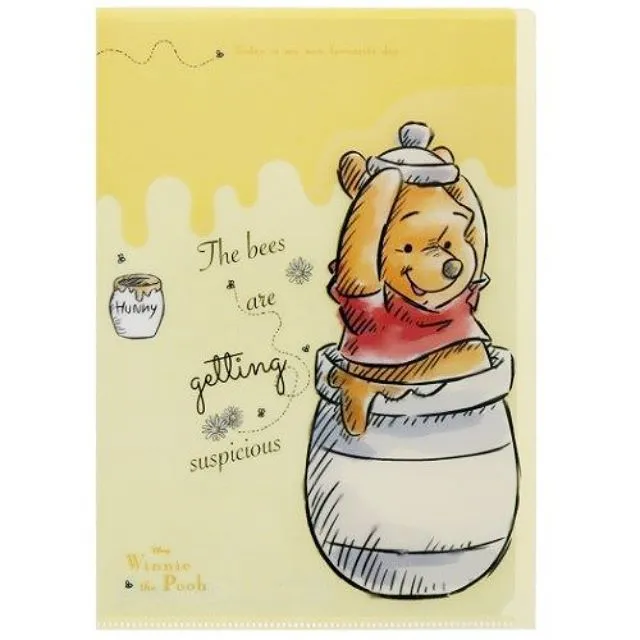 小禮堂 迪士尼 小熊維尼 A4雙開式文件夾 資料夾 檔案夾 L夾 附收納夾 (粉 花束) 歷史價格詳細信息