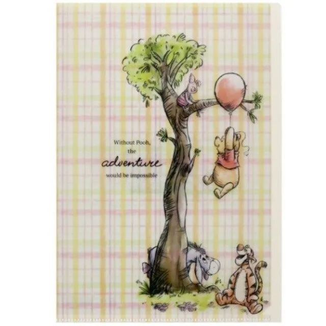 小禮堂 迪士尼 小熊維尼 A4雙開式文件夾 資料夾 檔案夾 L夾 附收納夾 (粉 花束) 歷史價格詳細信息