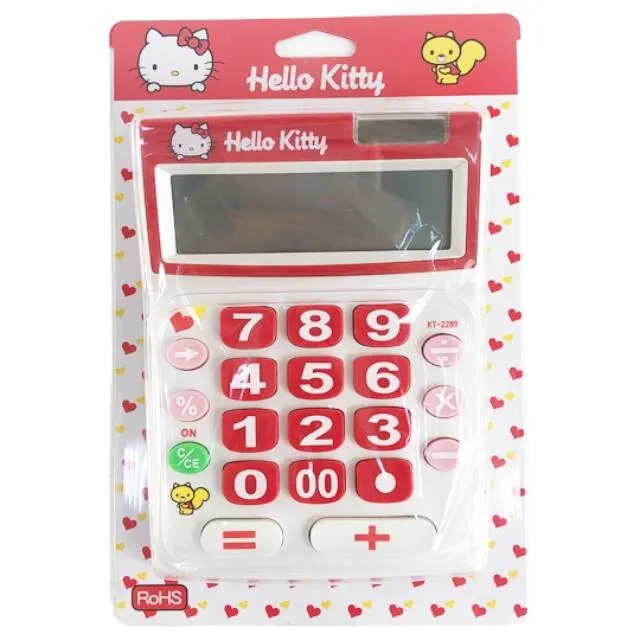 計算機 HELLO KITTY 桌上型計算機 凱蒂貓 紅色吸手指頭黑白按鍵款 12位元 太陽能 現貨 ~ 八寶糖小舖 歷史價格詳細信息