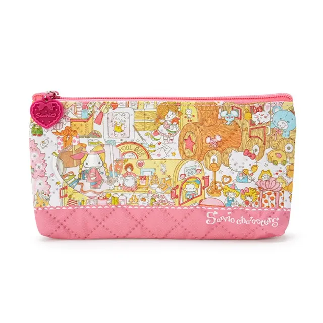 Sanrio 菱格紋扁平筆袋 美樂蒂 復古風 140716 歷史價格詳細信息