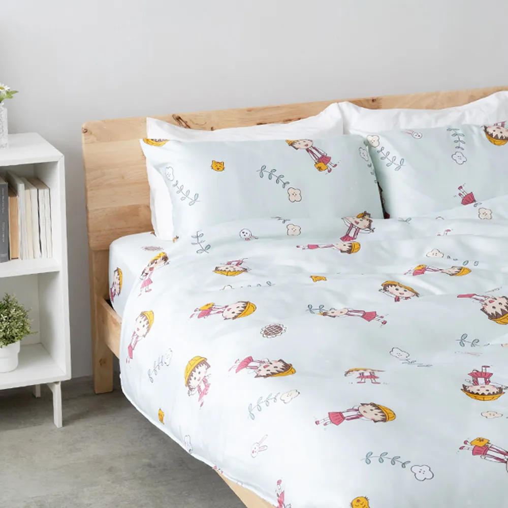 櫻桃小丸子100%天絲床包枕套組任選(花漾朵朵) - Norns 櫻桃小丸子 正版 天絲 吸濕排汗 寢具 床包 歷史價格詳細信息