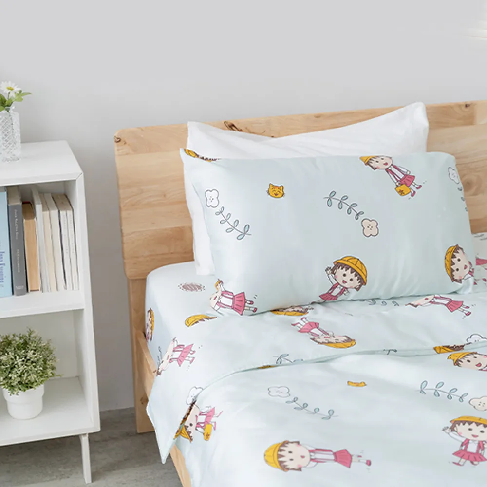 櫻桃小丸子100%天絲床包枕套組任選(花漾朵朵) - Norns 櫻桃小丸子 正版 天絲 吸濕排汗 寢具 床包 歷史價格詳細信息