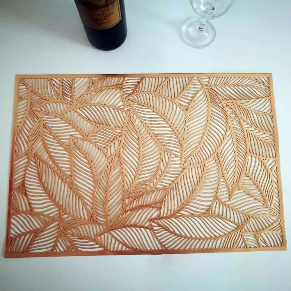 picobello｜鏤空燙金葉子餐桌隔熱墊-2入組 歷史價格詳細信息