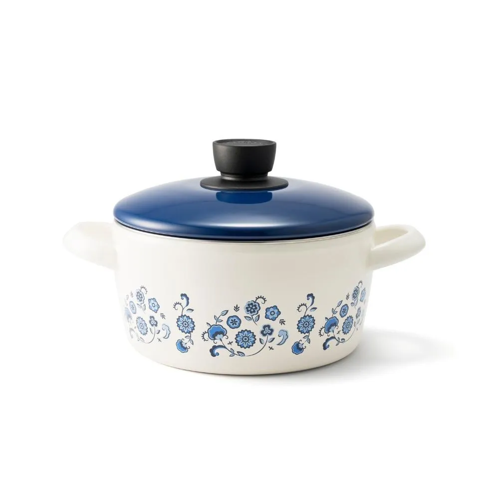 【FUJIHORO 富士琺瑯】Memories 14cm圓形琺瑯保鮮盒-復刻小藍花 歷史價格詳細信息