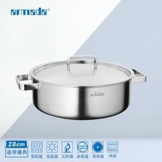 【Armada】貝弗莉系列複合金 24cm 雙耳高身湯鍋 歷史價格詳細信息
