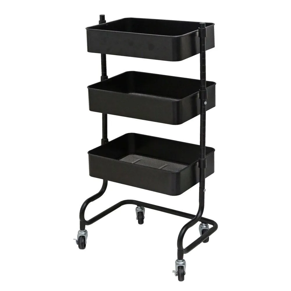 台灣製 鐵製籃子 現貨 三層推車 三層架 收納推車  置物架 收納架  推車 收納籃 置物籃 收納櫃  化妝車 工具車 歷史價格詳細信息