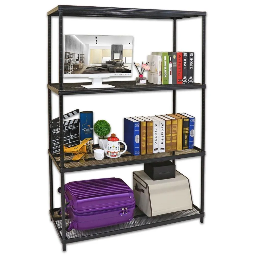 【居家cheaper】鬃耀黑 高荷重 45X120X238CM菱形網四層架 歷史價格詳細信息