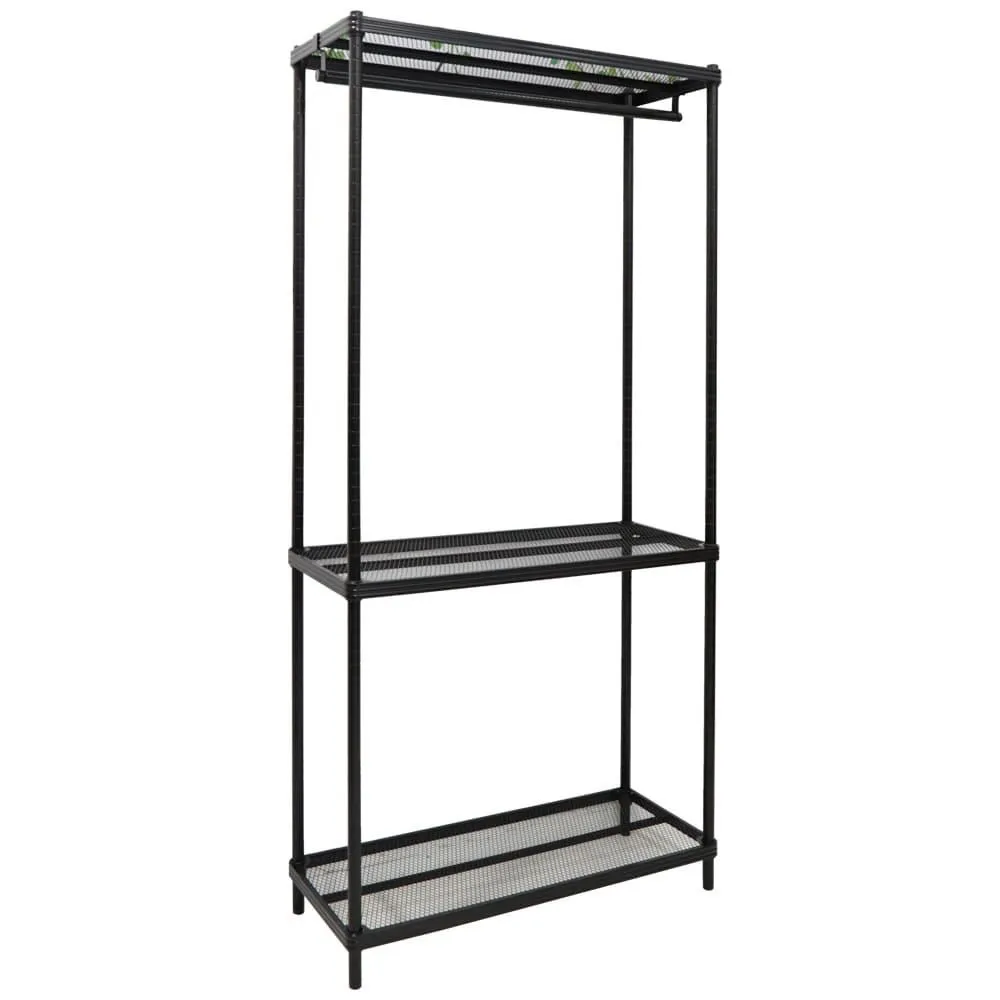 【居家cheaper】35X90X210CM三層雙桿菱形網吊衣架組 衣櫥組 收納架 鐵架 歷史價格詳細信息