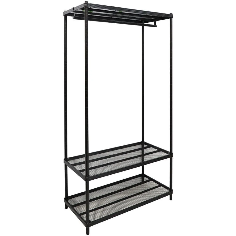 【居家cheaper】45X90X208CM三層雙桿菱形網吊衣架組 衣櫥組 收納架 鐵架 歷史價格詳細信息