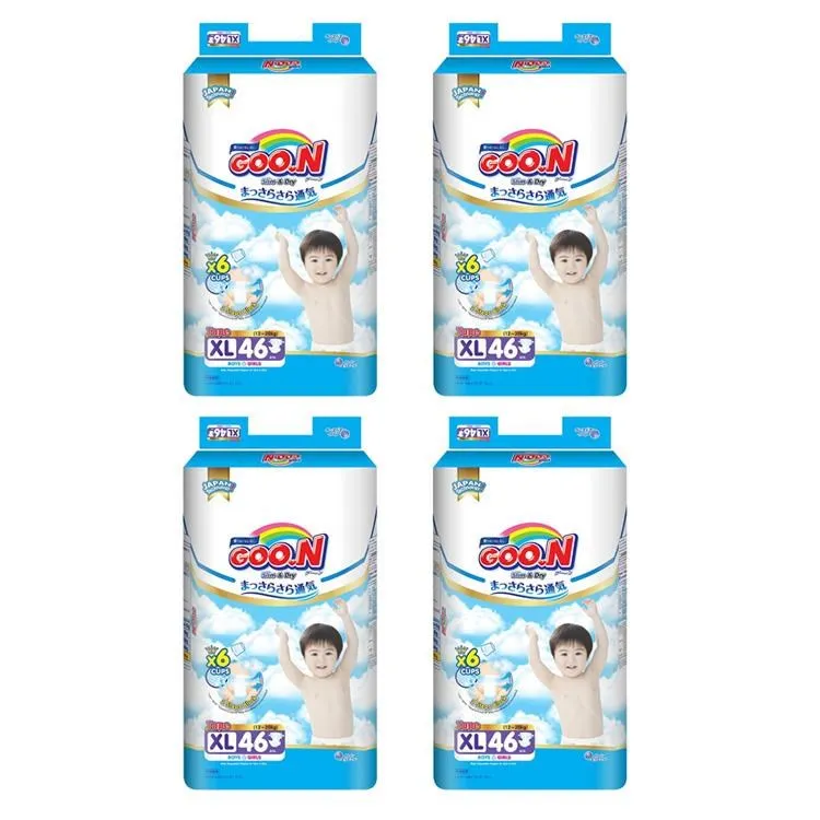 GOO.N 大王 國際版 輕薄舒爽系列 黏貼型紙尿褲 S-L x4包/箱 箱購 廠商直送 歷史價格詳細信息