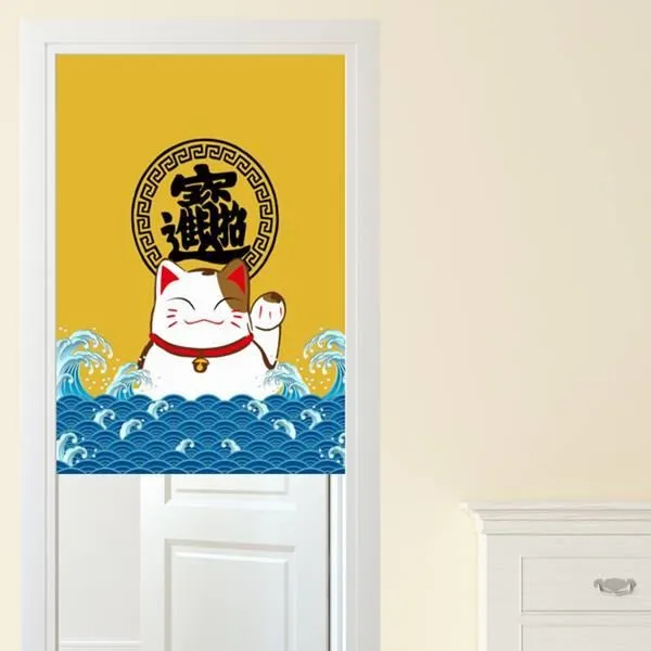 【Loviisa】單開 韓版風水簾 開運門簾 窗簾玄關棉麻 送伸縮桿風水簾(幻境鹿神) 歷史價格詳細信息