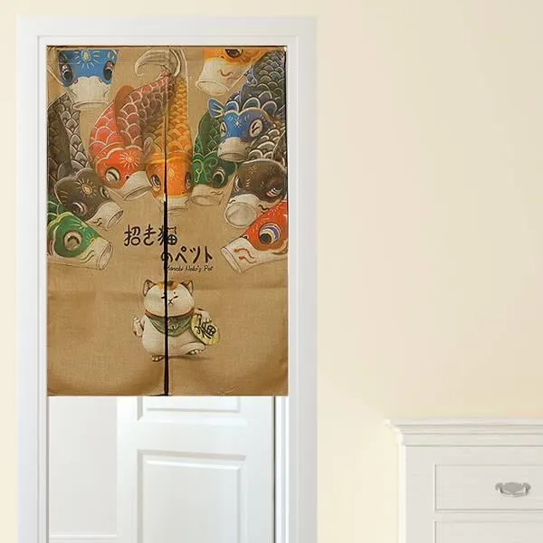 【Loviisa】單開 韓版風水簾 開運門簾 窗簾玄關棉麻 送伸縮桿風水簾(幻境鹿神) 歷史價格詳細信息