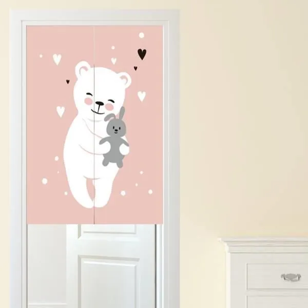 門簾 熊熊與兔子長門簾85x150cm 歷史價格詳細信息