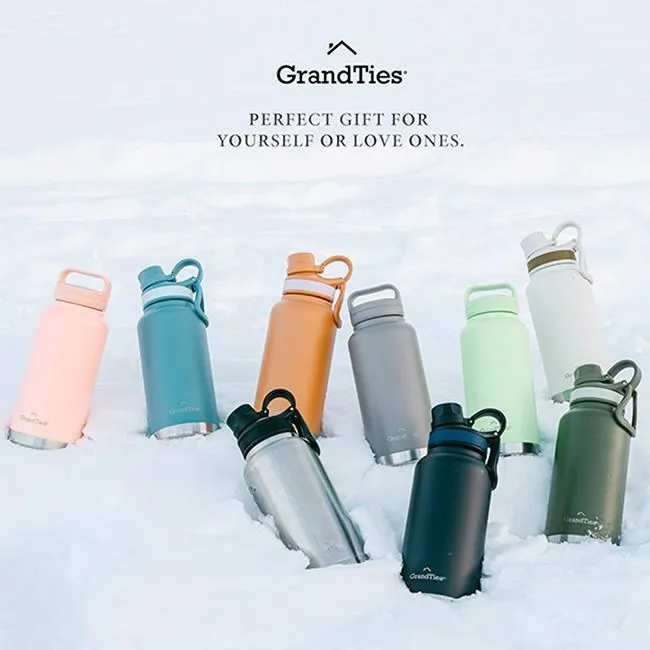 【GrandTies】雙蓋寬口946ML真空不鏽鋼保溫杯/保溫杯-野餐/運動/保冷/保溫-二入組(交換禮物首選) 歷史價格詳細信息