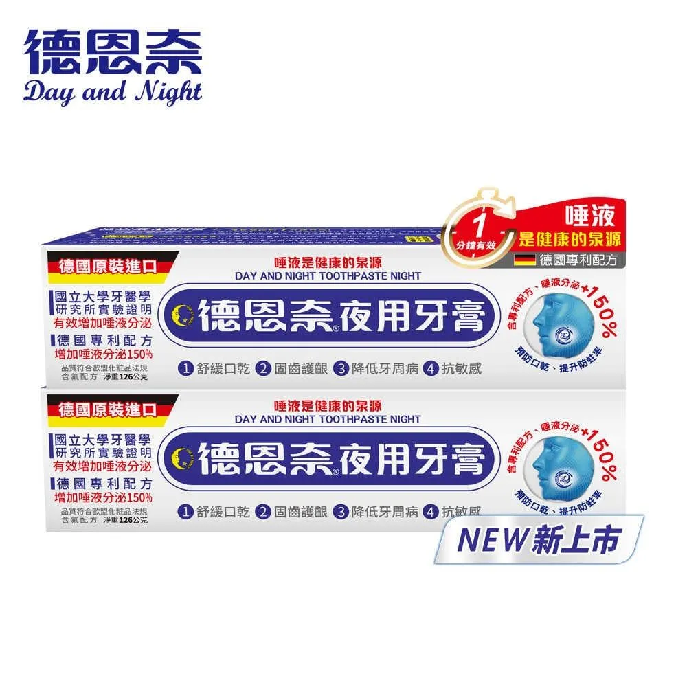 【德恩奈】夜用牙膏126g/條 (限量買一送一) 歷史價格詳細信息