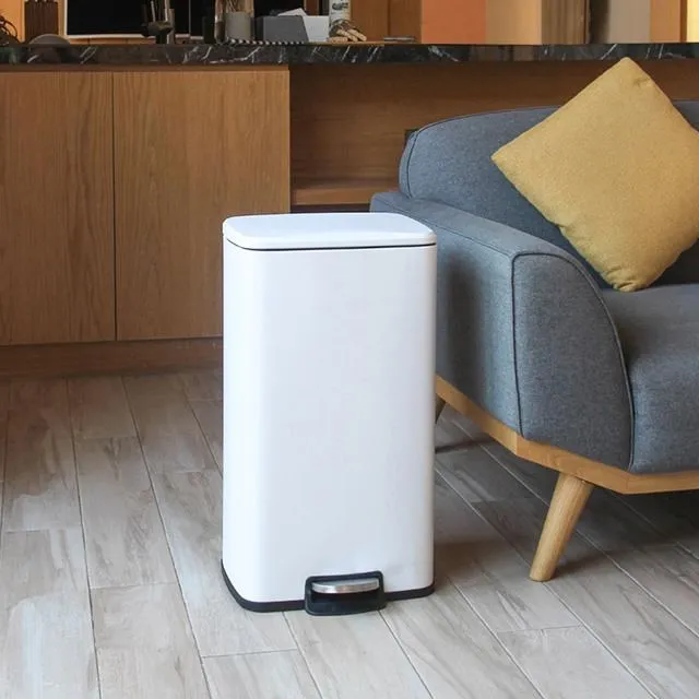 緩降靜音簡約方型10L垃圾桶-霧灰色 方形垃圾桶 【立格扉ligfe】 歷史價格詳細信息