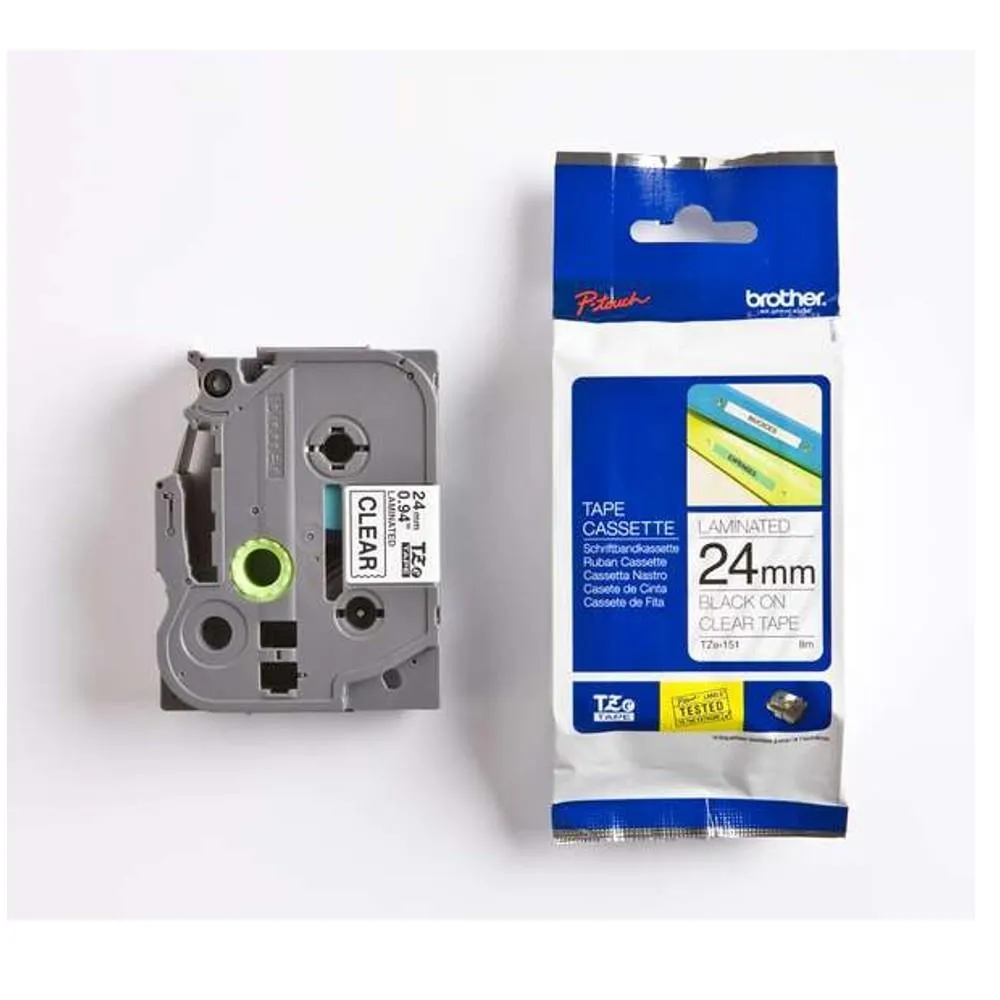 兄弟牌 BROTHER 透明底黑字 18mmx8M 標準黏性護貝標籤帶 2入/ 包 TZe-141 歷史價格詳細信息