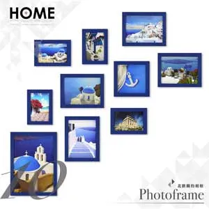 北歐實木相框牆 藍色 12入組合 歷史價格詳細信息