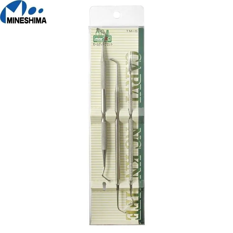 日本MINESHIMA雙頭刮鏟刀刮刀三件組TM-3調色刀補土刀調色匙 適刻線雕線塑形塗刮 歷史價格詳細信息