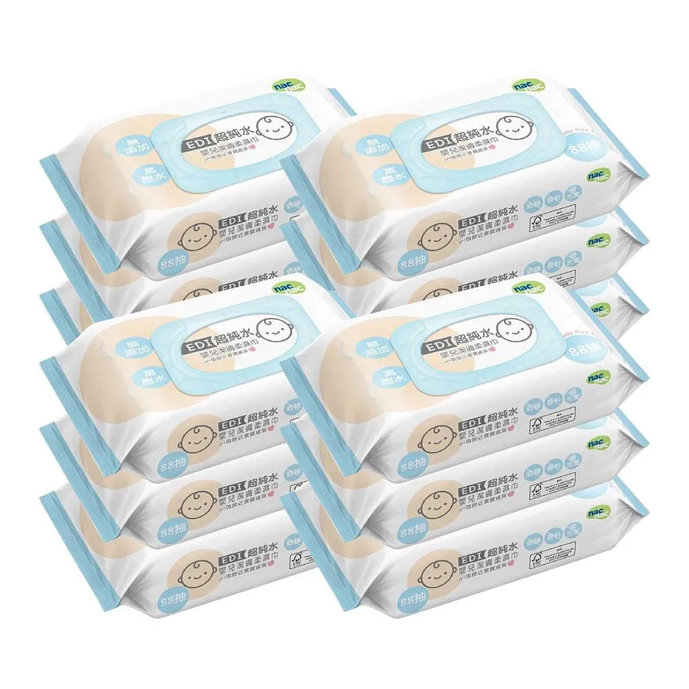 【nac nac】EDI超純水濕巾附蓋80抽/3入*2串 共6入 歷史價格詳細信息
