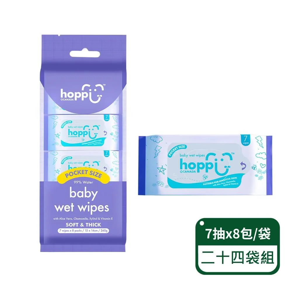 【Hoppi】純水嬰兒濕紙巾20抽隨身包；60包組 歷史價格詳細信息