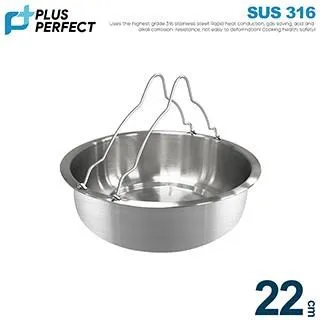 理想PERFECT 極緻316可提式不鏽鋼蒸盤22cm KH-85122-1台灣製造 歷史價格詳細信息