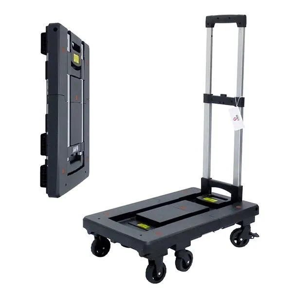 【第二代全摺疊平板手推車-小】輪子可收 折疊平板車 購物車 買菜車 歷史價格詳細信息