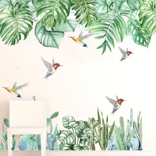 無痕設計防水壁貼 小鳥 鸚鵡 水彩 手繪 愛情鳥 英文 9203 歷史價格詳細信息
