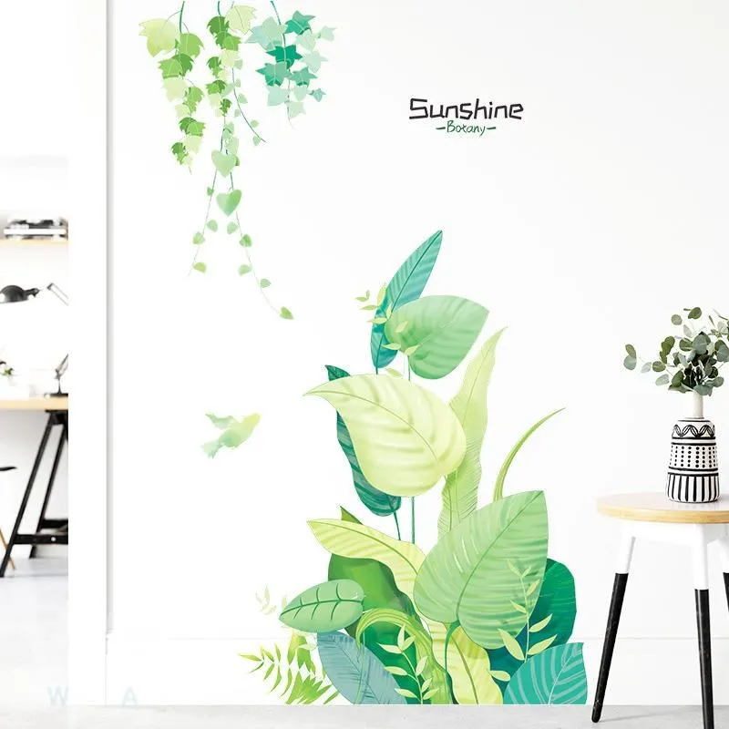 無痕設計防水壁貼 北歐 植物 手繪 盆栽 植物 吊飾 2469 歷史價格詳細信息