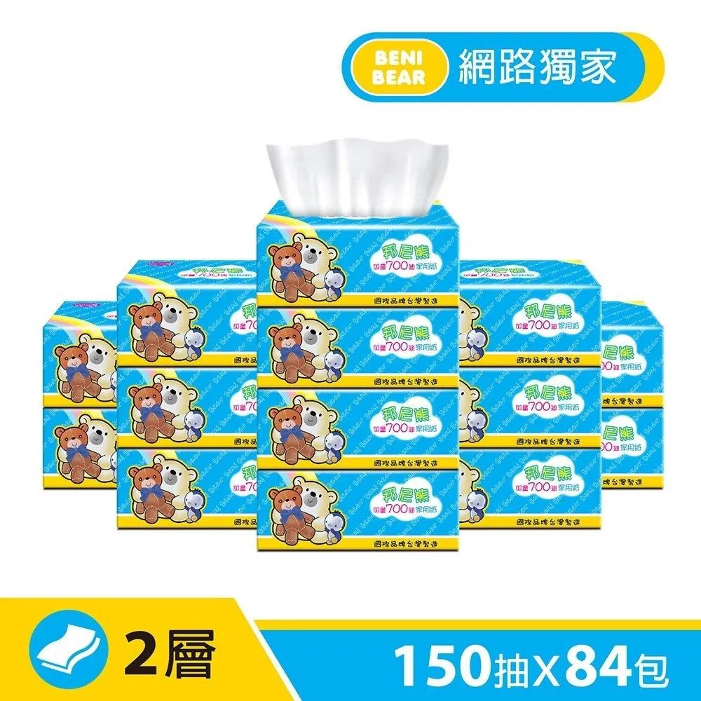 邦尼熊抽取式家用紙100抽48包/箱(三隻小熊版) 歷史價格詳細信息