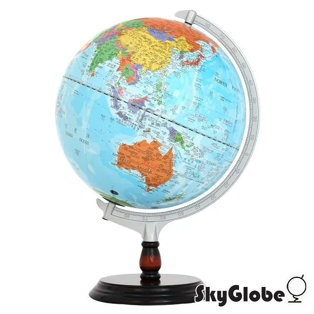 【SkyGlobe】12吋地形行政木質地球儀(繁中英文對照)(附燈) 歷史價格詳細信息
