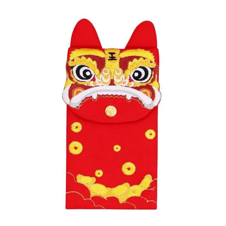 【摩達客】春節-高級如虎添翼黃鬍子古典刺繡藝術布藝紅包袋-聚財長夾 歷史價格詳細信息