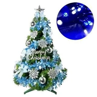 【摩達客】4尺/4呎(120cm)特仕幸福型白色樹+冰雪銀藍系/不含燈 歷史價格詳細信息