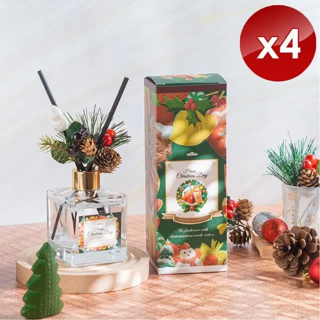 【QiMart】MIT聖誕繽紛款法國精油珪藻土擴香瓶(200ml/瓶)-1入組 歷史價格詳細信息