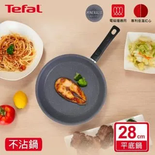 《法國特福Tefal》礦石灰不沾深平鍋-28cm【愛買】 歷史價格詳細信息