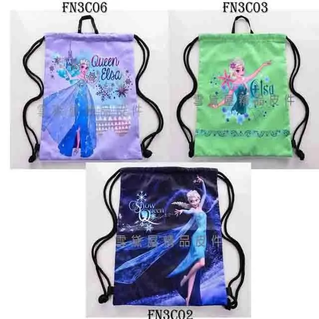 冰雪奇緣 束口後背包簡易好收納可放A4資料夾防水尼龍布材質隨身包 歷史價格詳細信息