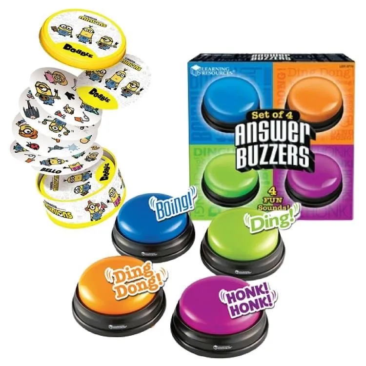 華森葳教玩具超值組-搶答鈴(四款) (語文教具)+大腦益智盒-字母遊戲 教育桌遊 歷史價格詳細信息