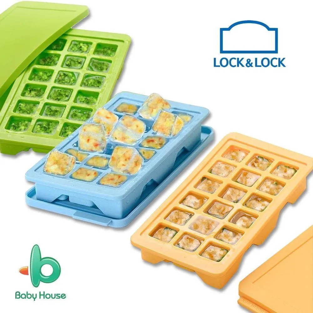 LOCK&LOCK 樂扣樂扣副食品冷凍儲存分裝盒冰磚盒 15g/格 (18格) BabyHouse 愛兒房官方商城 歷史價格詳細信息