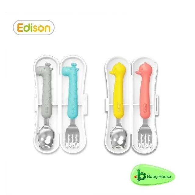 Edison 愛迪生白金矽膠湯叉2入/盒 18m+ 外出湯叉 湯匙 叉子 學習餐具 Baby House 愛兒房官方商城 歷史價格詳細信息
