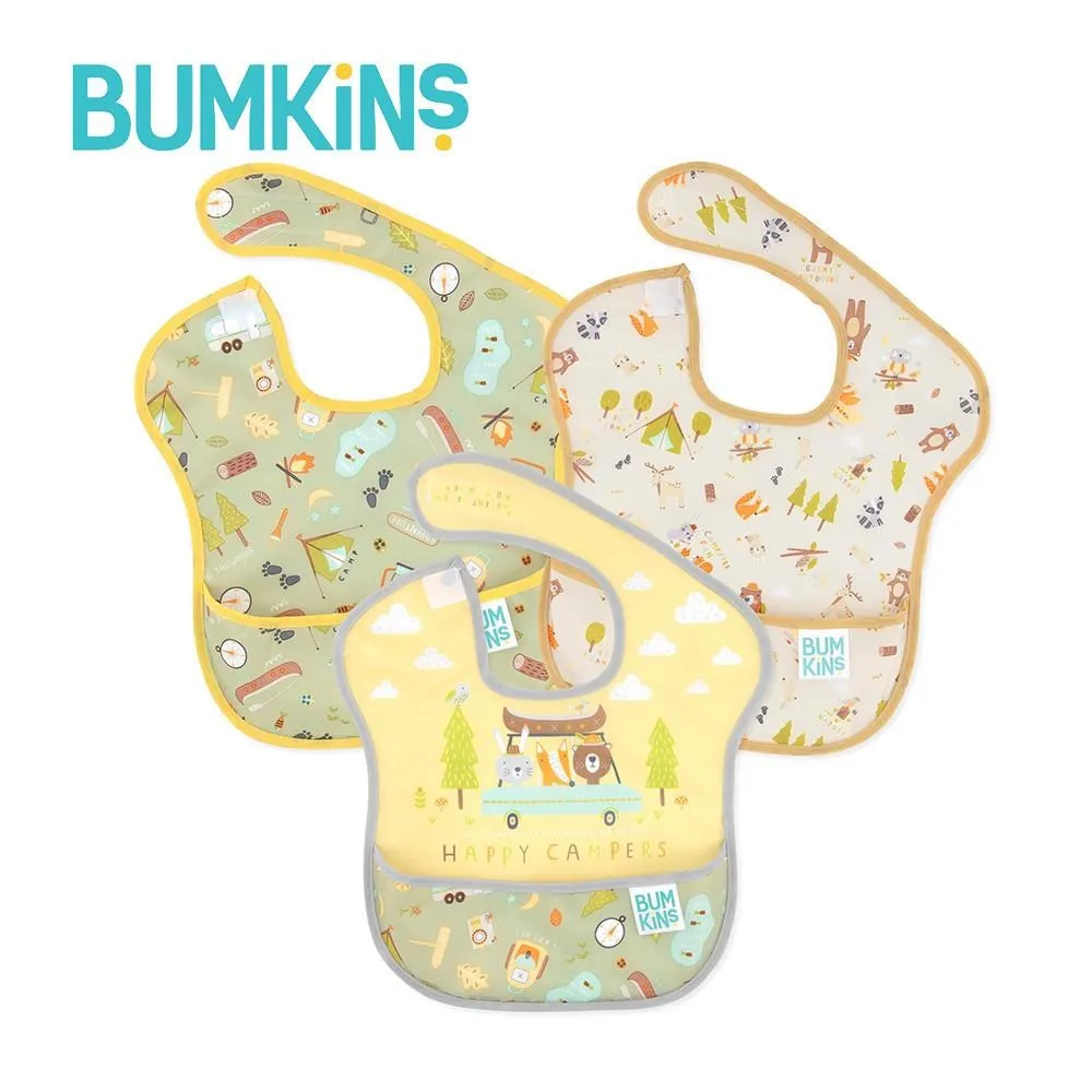 美國 Bumkins 防水短袖圍兜兜(1入) U-24 藍色森林 歷史價格詳細信息