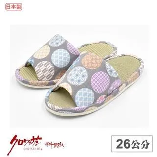 【Croissant 科羅沙】日本和風水玉膠底草拖 藍28CM 歷史價格詳細信息